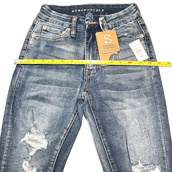 *NEW* Aeropostale High Rise Seriously Stretchy Curvy Fit Jegging Denim Jeans - Picture 7 of 11